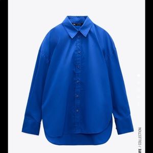 Zara oversized poplin shirt